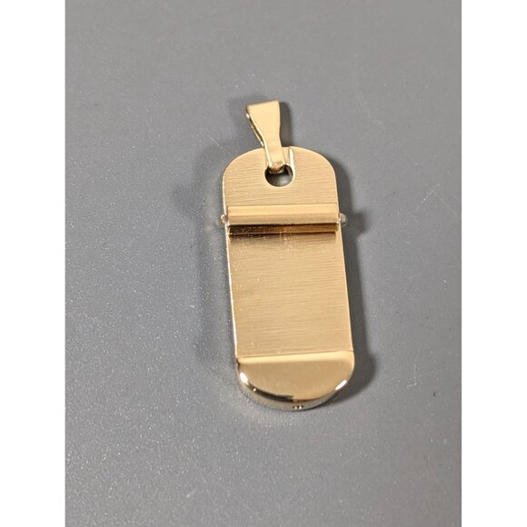 Keep Mini ID Pendant Gold Tone For Slide Charms NEW - Picture 1 of 5
